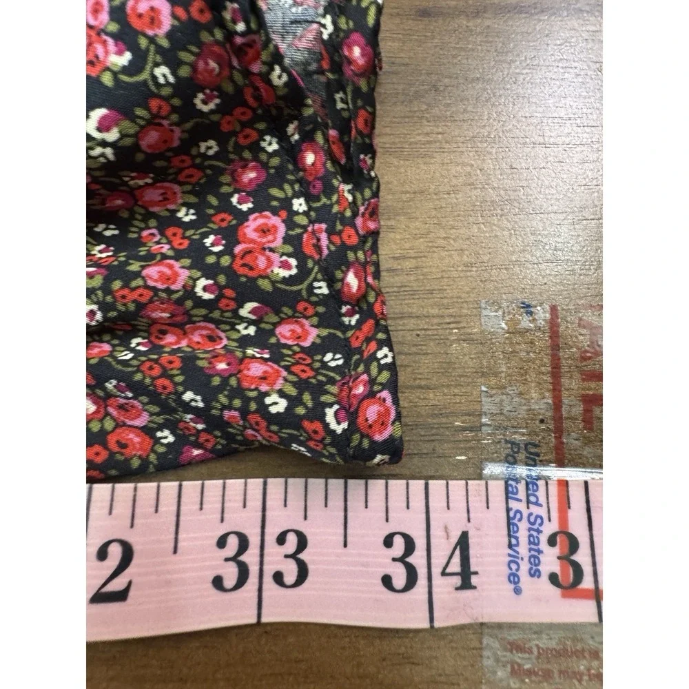 Whimsigoth Gap Ditzy Floral Mini Dress Small Ruched Fairy Grunge Dark Cottage - Picture 12 of 14